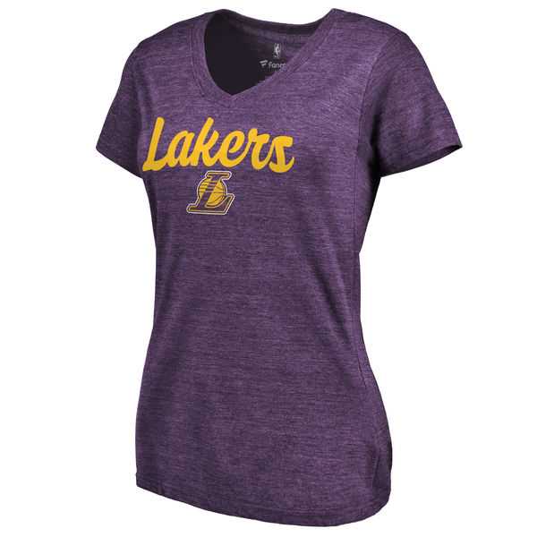 Women's Los Angeles Lakers Freehand Tri Blend V Neck T-Shirt Purple FengYun,We sell and wholesale Women's Los Angeles Lakers Freehand Tri Blend V Neck T-Shirt Purple FengYun on line form chian!